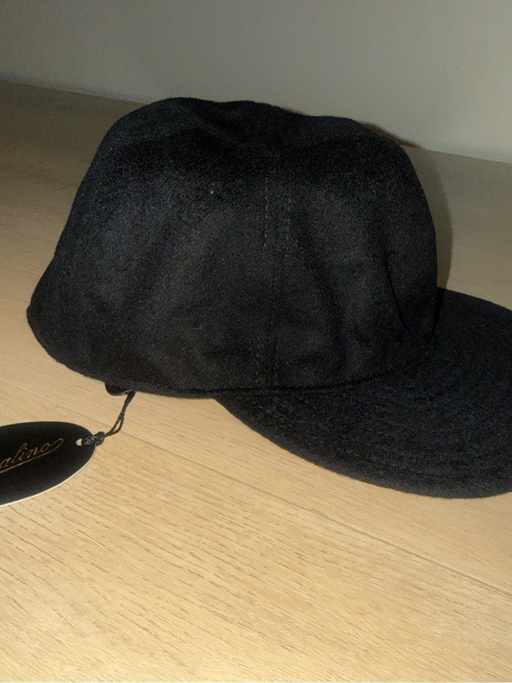 Borsalino ITALIAN Men's Black hat 100% cashmere  - Borsalino